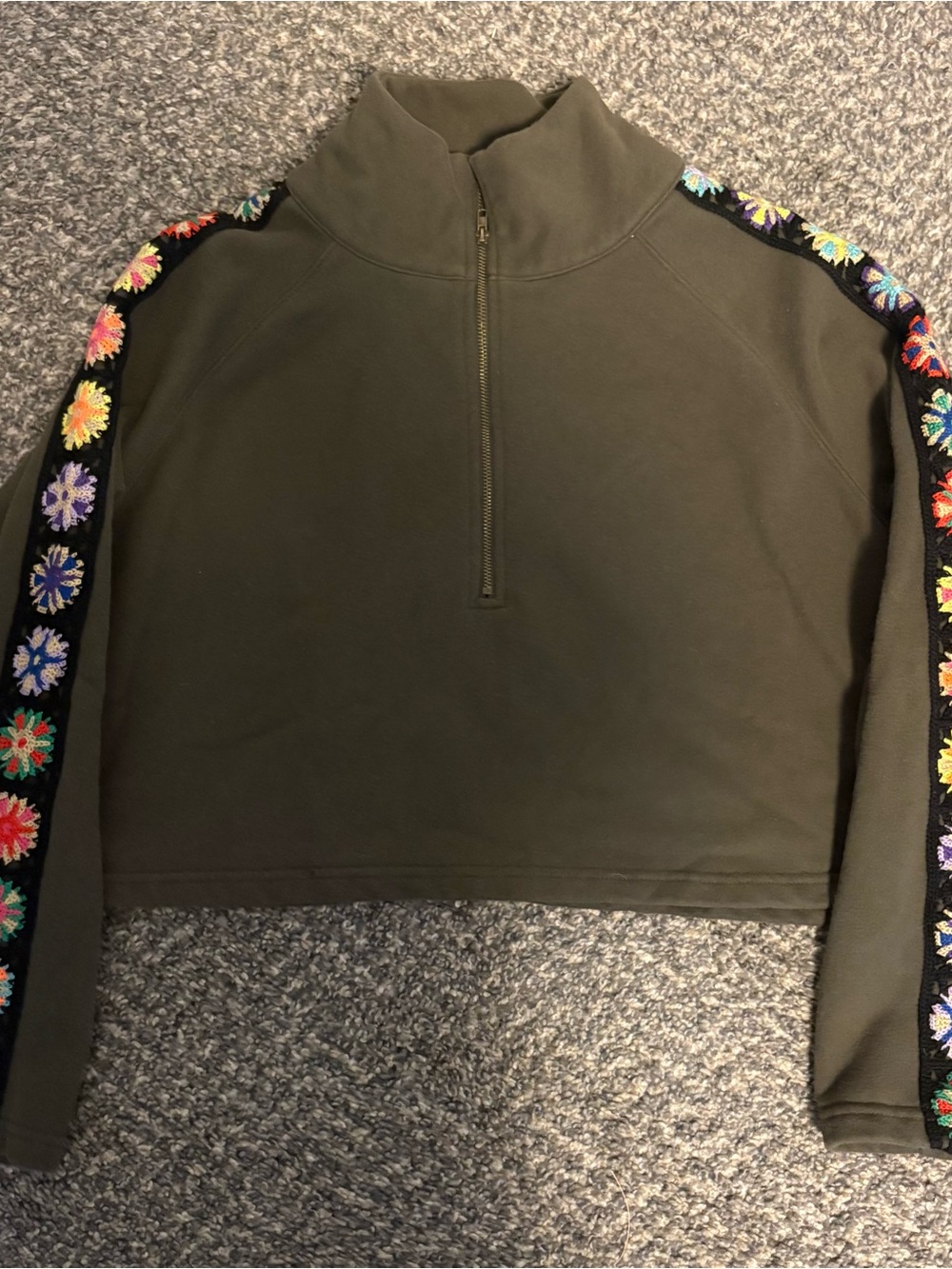 Natural Life Lyvie Trim Sweatshirt in Olive - Picture 8 of 9